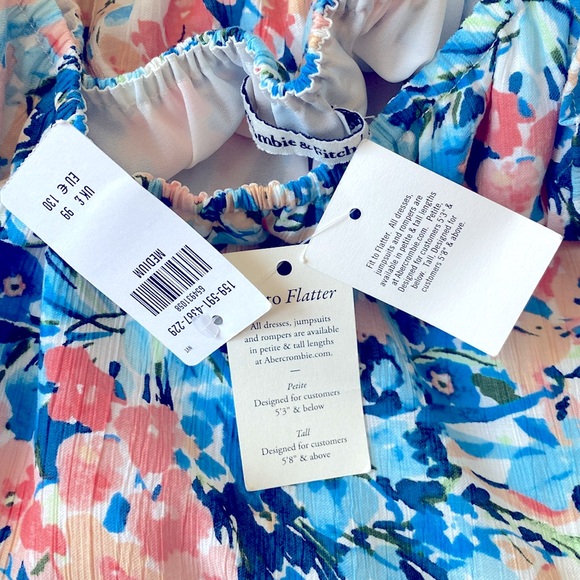 Abercrombie & Fitch Floral Blue and Pink Maxi Dress - Picture 9 of 11